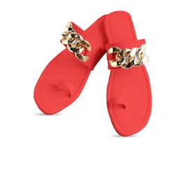 VAGHBHATT Embellished Leather One Toe Flats image 4