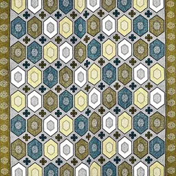 Spangle Gold-Toned & Yellow Ethnic Motifs 260 TC Cotton King Bedsheet with 2 Pillow Covers image 2