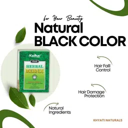khyati naturals Kamal Herbal Khadi Herbal Mehndi Black, 80 Gm X 5 Pack (400 Gm) image 3