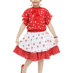 BAESD Girls Floral Printed Top with Skirt-picture-21