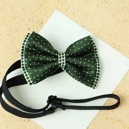 Tossido Girls Green & White Printed Layered Bow With Adjustable Elastic Hairband-picture-30