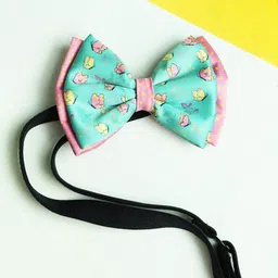 Tossido Girls Green & Pink Butterfly Garden Layered Bow With Adjustable Elastic Hairband-image-26