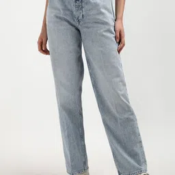 Calvin Klein Jeans Women Straight Fit Mid Rise Cotton Clean Look Jeans-image-61