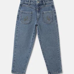United Colors of Benetton Girls Mid-Rise Slouchy Fit Heavy Fade Jeans-picture-33