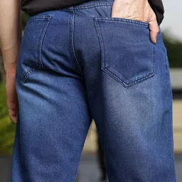 RAGZO Men Relaxed Fit Mid Rise Clean Look Cotton Jeans image 5