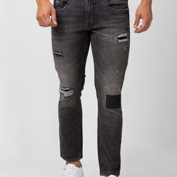 SPYKAR Men Kano Slim Fit Mildly Distressed Heavy Fade Cotton Jeans-picture-42