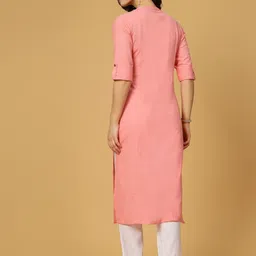 Pistaa Mandarin Collar Pure Cotton Kurta image 5