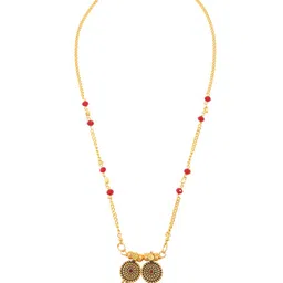 Ramdev Art Fashion Jwellery Gold-Plated Artificial Stones and Beads Mangalsutra image 4