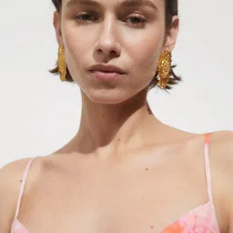 MANGO Pure Cotton Ombre Print Sheath Midi Dress image 1