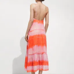 MANGO Pure Cotton Ombre Print Sheath Midi Dress image 3