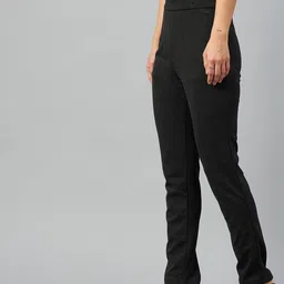 Marks & Spencer Women Charcoal High-Rise Trousers image 2