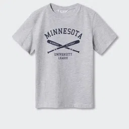Mango Kids Boys Typography Printed Pure Cotton Sustainable T-shirt-picture-50