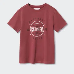 Mango Kids Boys Pure Cotton Typography Print Sustainable T-shirt-picture-46