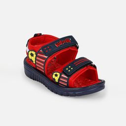 Kids Ville Boys Navy Blue & Red Comfort Sandals-picture-11