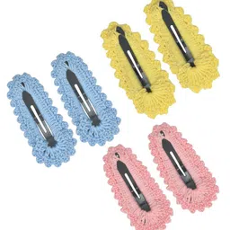 FUNKRAFTS Girls Set Of 3 Textured Tic Tac Hair Clips image 2