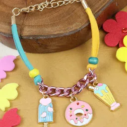 Asthetika Kids Ice-Cream Donut Multi-Charm Bracelet Rakhi-picture-36