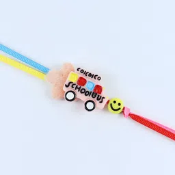 Asthetika Boys Smiley School Bus Charm Rakhi image 3