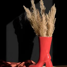 Glimpse Homes Red Ceramic Boot Flower Vase-image-34