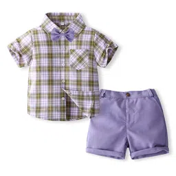 StyleCast x Revolte Boys Checked Shirt with Shorts image 1