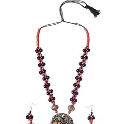 AAKRITI ART CREATIONS Floral Beaded Jewellery Set image 2