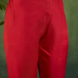 Sangria Bandhani Printed A-Line Kurta With Trouser image 5