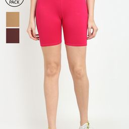 GRACIT Women Pack of 3 Sports Shorts-picture-42