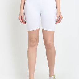 GRACIT Women White Four Way Super Commed Lycra Cycling Sports Shorts-picture-38