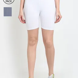 GRACIT Women Pack Of 2 Cycling Sports Shorts-image-50