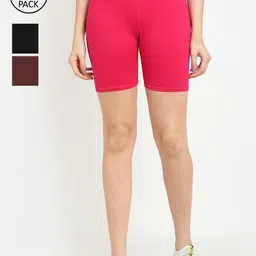 GRACIT Women Black Cycling Sports Shorts-image-40