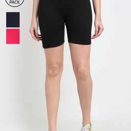 GRACIT Women Pack Of 3 Black Cycling Sports Shorts-picture-32