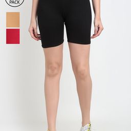GRACIT Women Black Cycling Sports Shorts-picture-25