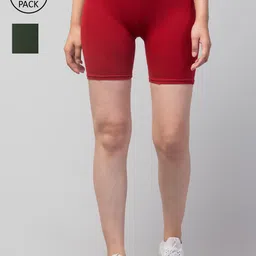 Apraa & Parma Women Pack Of 2 Skinny Fit Cycling Cotton Sports Shorts-picture-11
