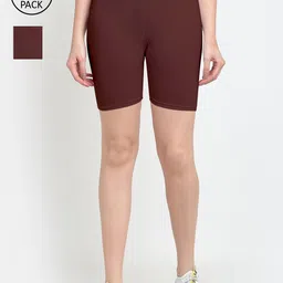 GRACIT Women Pack Of 2 Cycling Sports Shorts-image-43