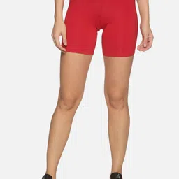 Outflits Women Red Skinny Fit Cycling Sports Shorts-image-58