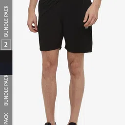 Alan Jones Men Pack Of 2 Slim Fit Mid-Rise Sports Shorts-picture-23