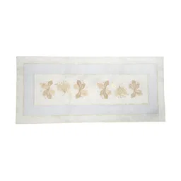 MONKDECOR White Embroidered Table Runners image 2