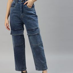 plusS Women Blue High-Rise Light Fade Stretchable Jeans-picture-32