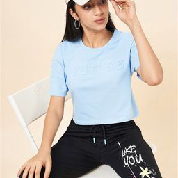 Coolsters by Pantaloons Girls Typography Printed Drop-Shoulder Sleeves Crop T-shirt-picture-25