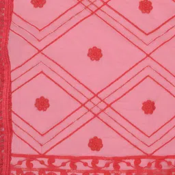 Dupatta Bazaar Red & Silver Ethnic Motifs Embroidered Dupatta with Sequinned Details image 5