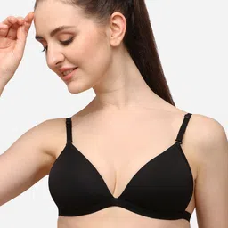 Lenissa Black T-shirt Bra-Half Coverage Lightly Padded L-104-picture-15