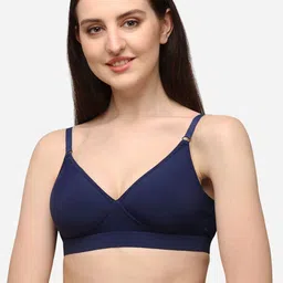 Lenissa Navy Blue T-shirt Bra-Half Coverage Lightly Padded L-124-image-74