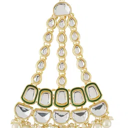 TEEJH Artificial Stones and Beads Studded Jhumar Passa image 2