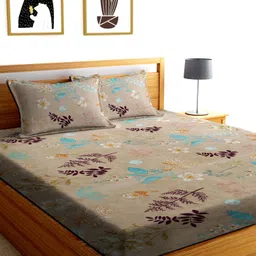 moonroof Cotton King Fitted (Elastic) 255 TC Printed Bedsheet image 2