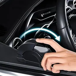 elanta Windproof Car Ashtray – Portable Smoke Control Ash Tray with Lid Black Ceramic Ashtray image 3