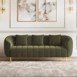 Amora Sofa 3 seater in Deep Olive Velvet-image-58