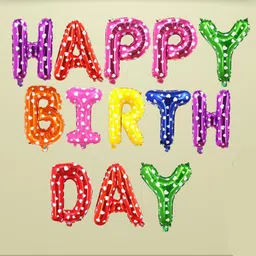 jamboree Printed 13pcs/lot Letter Happy Birthday BALLOON foil balloon baby birthday decoration alphabet helium balloon Balloon-picture-12