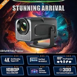 Reysol Projector 13.O Android Native 1080P 4K Support WIFI6 5G Wireless 16 GB Storage (10000 lm / 1 Speaker / Wireless / Remote Controller) Portable Projector image 2