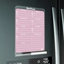 art homes Acrylic Magnetic Meal Planner Board with Marker & Duster Fridge Magnet, Kitchen Organiser Magnet, Magnetic Note Pads Pack of 1 image 1