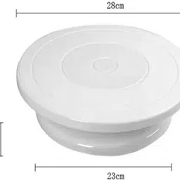 fitaza AVM Cake Routing Table Decorating Revolving Icing Turntable Stan Plastic Cake Server image 3