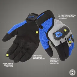 royal enfield Rambler V3 Bike Riding Gloves | TPR Knuckle Protection & Abrasion Resistance Riding Gloves image 5